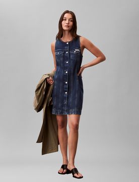 ABITO TRUCKER IN DENIM SENZA MANICHE XS