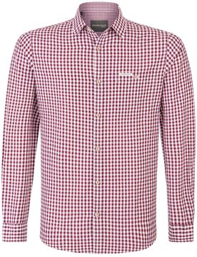 Trachtenhemd Campos3 (bordeaux, Gr. 3XL) von Classics für Herren, Oberteile, 55% Baumwolle, 45% Polyester