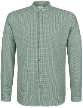 Trachtenhemd Marius (grün, Gr. S) von Classics für Herren, Oberteile, 55% Baumwolle, 45% Polyester