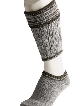 Trachtenloferl Karl (hellgrau-moosgrün, Gr. 3 (43-46)) von Classics für Herren, Accessoires, 50% Schurwolle, 50% Polyacryl