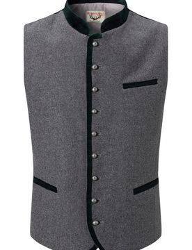 Trachtenweste Alonso (grau-forest, Gr. 60) von Classics für Herren, Oberteile, 55% Wolle, 20% Viskose, 25% Polyester