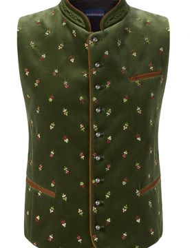 Trachtenweste Calzado (moosgrün, Gr. 48) von Classics für Herren, Oberteile, 100% Baumwolle