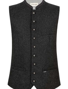Trachtenweste Devito (anthrazit, Gr. 58) von Classics für Herren, Oberteile, 50% Wolle, 25% Viskose, 25% Polyester
