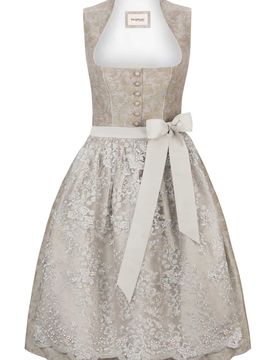 Dirndl Claire (taupe, Gr. 48) von Bergfeuer Couture für Damen, 100% Polyester