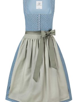 Dirndl Dori (hellblau, Gr. 32) von Heimatgwand für Damen, 75% Polyester, 25% Baumwolle