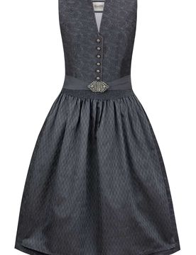 Dirndl Enna (grau, Gr. 48) von Heimatgwand für Damen, 40% Baumwolle,60% Polyester