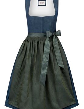 Dirndl Olivia (blau, Gr. 36) von Heimatgwand für Damen, 100% Polyester