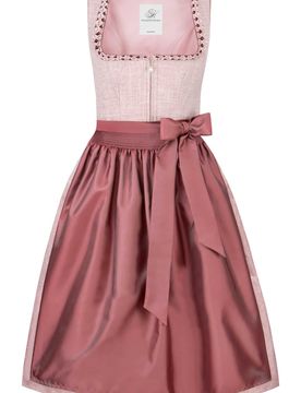 Dirndl Lunara (rose, Gr. 46) von Heimatgwand für Damen, Mieder: 100% Polyester, Rock: 42% Baumwolle, 58% Polyester