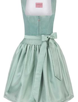 Dirndl Mila (salbei, Gr. 34) von Wiesnwuid für Damen, Mieder: 100% Polyester, Rock: 58% Polyester, 42% Baumwolle