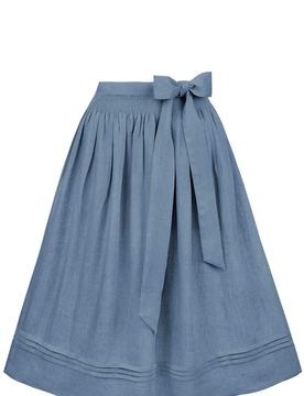 Dirndlschürze Mina (rauchblau, Gr. 2 (40-44)) von für Damen, Dirndlschürzen, 70% Leinen, 30% Viskose