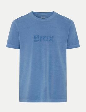 Brax T-Shirt mit Logoprint Blau L