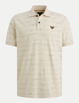 T-shirt mit Polokragen Popcorn Beige XL