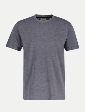 Basic T-Shirt aus Pique 433-EVENING BLUE XL