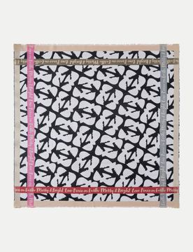 Jacquard-Tuch mit Taubenmuster Beige 110X110CM