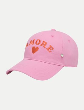 Cap mit "Amore"-Stickerei Pink