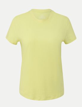 RED LABEL T-Shirt aus Leinenmix Gelb 44