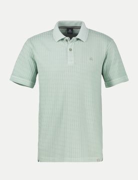 Poloshirt mit Waffelstruktur Grün XXL