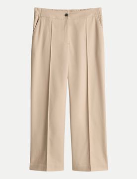 Verkürzte City Hose Melane soft Beige 38