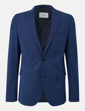 BLACK LABEL Slim-Fit Baukasten Sakko Blau 90