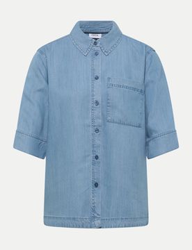 Cecil Bluse im Denim Look Blau L