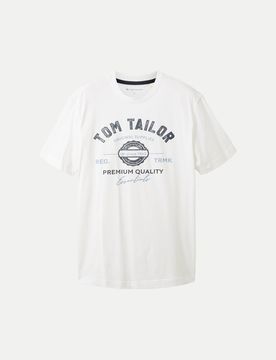 T-Shirt mit Logoprint Weiß L
