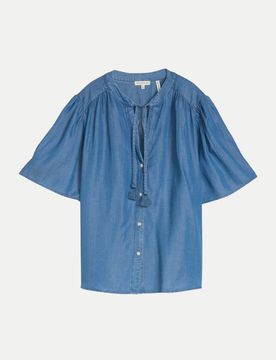 Blusenshirt im Jeans-Look Blau 40