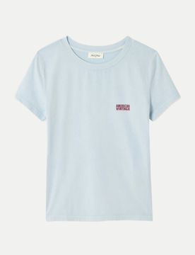 T-Shirt Rundhals Blau S