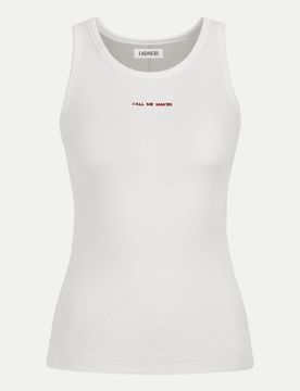 Ladneri Tanktop Embroidery Weiß M