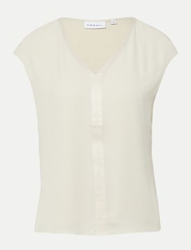 Blusenshirt mit Satinkante Beige 40