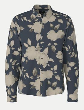 Hemd mit floralem Print Miles Blau XL
