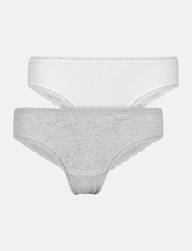 Brazilian Slip Lace S Unifarben,Baumwolle,Basic,Damen,Mehrfarbig