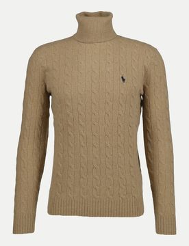 Polo Rolli mit Zopfmuster Braun L