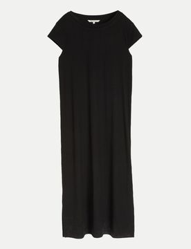 Locker geschnittenes Kleid Schwarz L