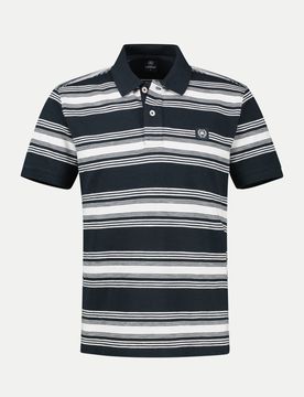 Gestreiftes Poloshirt Blau XXL