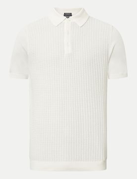 Strick Poloshirt Adrian Weiß S