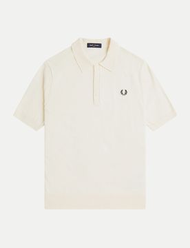Strick-Poloshirt Beige XL