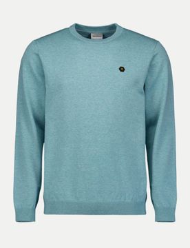Pullover mit Melange-Optik Blau XXXL
