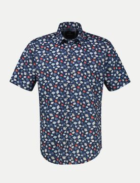 Lerros Kurzarmhemd Floral Blau XL