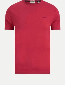 T-Shirt mit Kontrast Logo Rot XXL