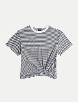 Gestreiftes T-Shirt Grau XL