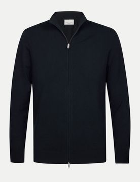 Cardigan mit Stehkragen Schwarz XXL