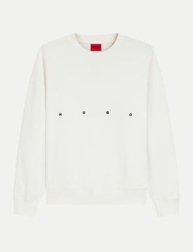 HUGO Sweatshirt mit Logo-Stickerei Weiß XL