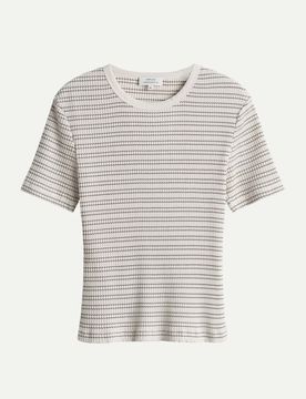 Gestreiftes T-Shirt Soleili Beige 36