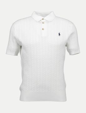 Polo Halbarm Strickpolo Weiß XXL