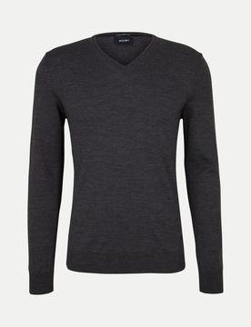 Pullover aus Schurwolle Damien Schwarz XL
