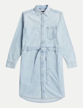 Loose-Fit Jeanskleid Blau M