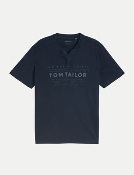 T-Shirt mit Logo-Print Blau XL