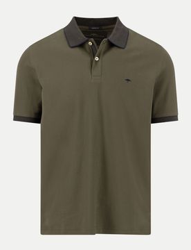 Poloshirt mit Kontrastdetails Grün L