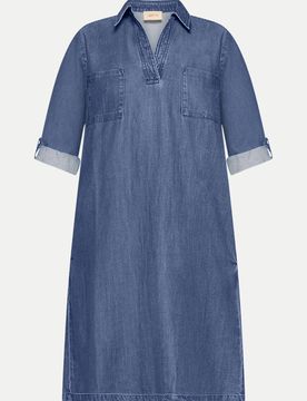 Jeanskleid mit 3/4 Arm Blau 44