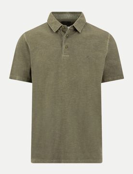 Polo, garment dyed Grün XL